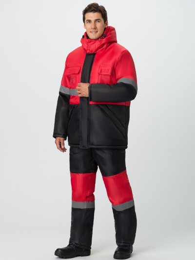 Костюм зимний Мегрес-2 СОП (тк.OxLine,90) п/к, красный/черный