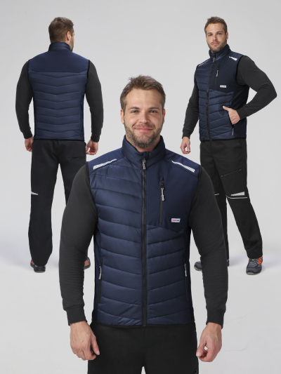 Жилет утепленный ProfLineLeader (тк.Нейлон/Софтшел), синий