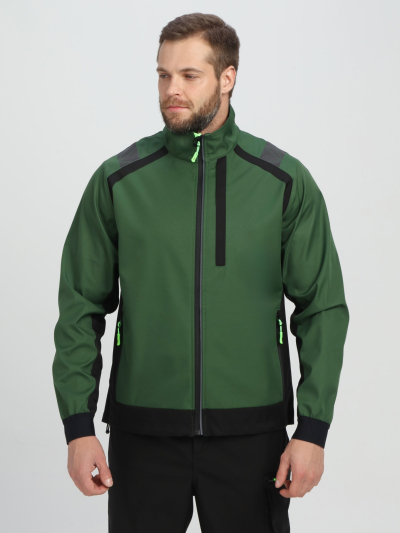 Куртка ProfLineLeader (тк.Софтшел), хаки/черный