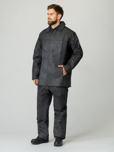 Костюм сварщика цельноспилковый 2 кл.защиты(Спилок 0,9-1,2), черный