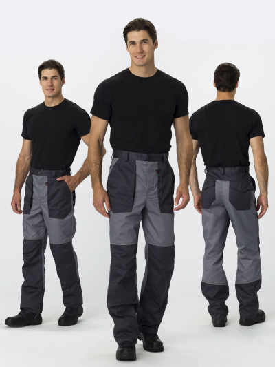 Брюки Лидер (тк.Смесовая,240), т.серый/св.серый