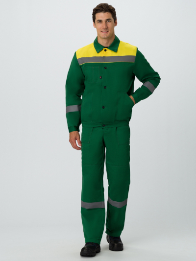 Костюм Лигор-2 СОП (тк.Смесовая,210) п/к, зеленый/желтый