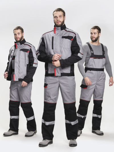 Костюм Сервис (тк.Смесовая,240) п/к, т.серый/черный