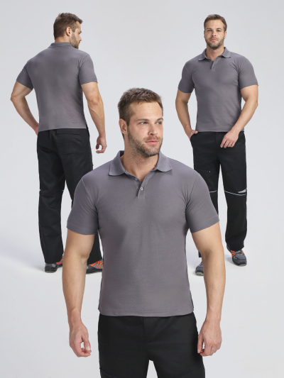 Рубашка поло ProfLineBase (тк.Пике,180), серый