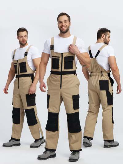 Полукомбинезон Айкор (тк.Смесовая,260), бежевый/черный