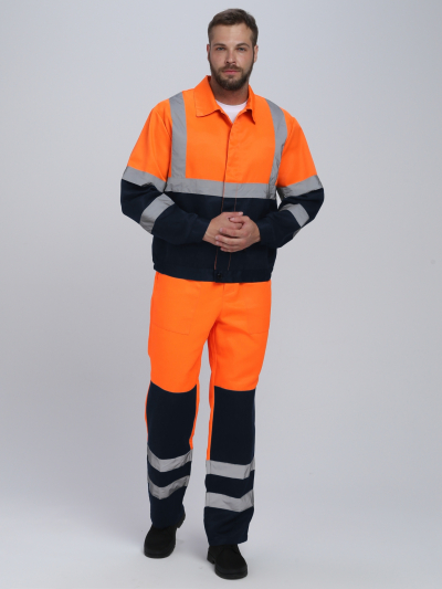 Костюм сигнальный Ярксион-2 СОП К. (тк.Смесовая,210) п/к, оранжевый/т.синий