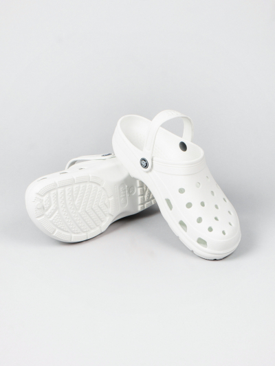 Сабо с ремешком и перфорацией женские  ЭВА, белый