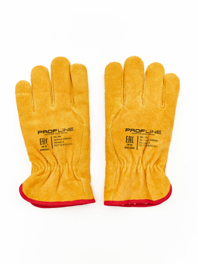Перчатки спилковые утепленные ProfLineBase