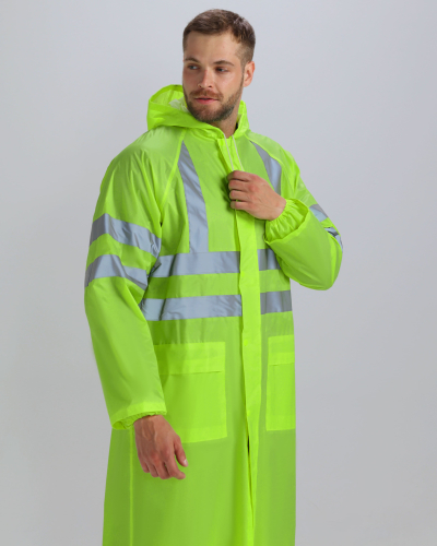 Плащ влагозащитный сигнальный ProfLineSpecialist СОП (ПВХ,210), желтый