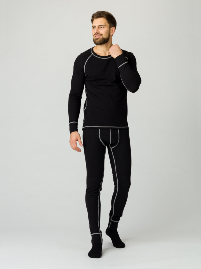 Термобелье Якутия (тк.Хлопок/Акрил/Шерсть,250), черный