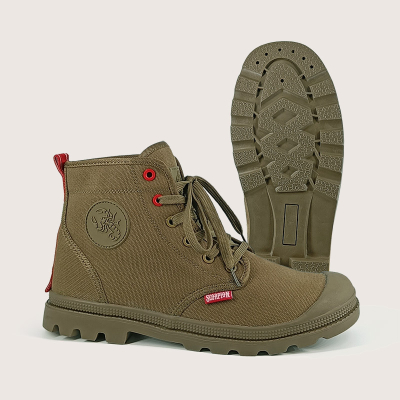 Кеды высокие Скорпион Комфорт ПУ-Р (арт.1650), хаки