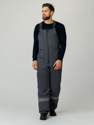 Полукомбинезон зимний Квайл (тк.Смесовая,210), т.серый