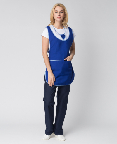 Фартук-сарафан Света-02 (тк.Габардин,160), васильковый