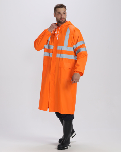 Плащ влагозащитный сигнальный ProfLineSpecialist СОП (ПВХ,210), оранжевый