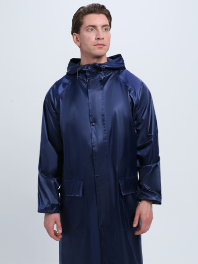 Плащ влагозащитный ProfLineLeader (ПВХ,240), т.синий