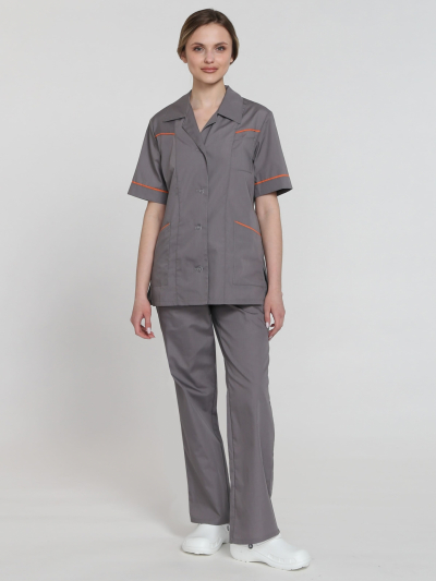 Костюм женский Магнэль (тк.Смесовая,120), т.серый/оранжевый