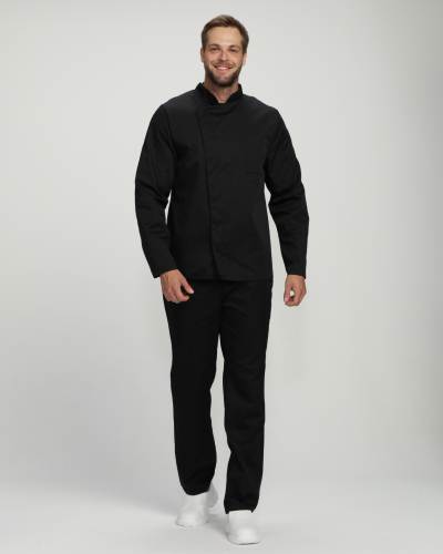 Китель повара Гарво (тк.Смесовая,160), черный