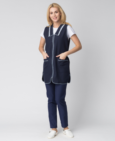 Фартук-сарафан Света-01 (тк.Габардин,160), т.синий