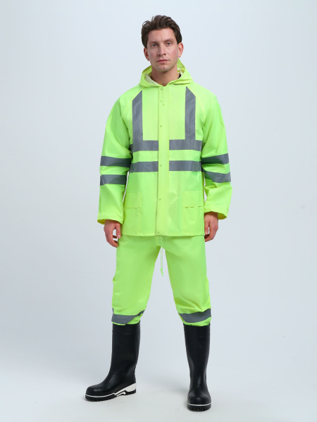 Костюм влагозащитный сигнальный ProfLineSpecialist СОП (ПВХ,210), желтый
