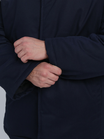 Костюм сварщика зимний Велдсвар-СОП 1 кл.защиты (тк.Хлопок ОП,350) брюки, т.синий/красный