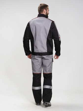 Костюм Сервис (тк.Смесовая,240) п/к, серый/черный