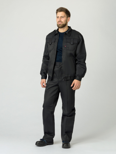 Костюм Сигур-1 (тк.Смесовая,210) брюки, черный