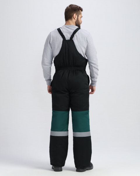 Костюм зимний Нордхард-2 СОП У. (тк.Смесовая,240) п/к, черный/т.зеленый