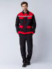 Костюм Кос_007 (тк.Саржа,250) п/к, т.серый/красный
