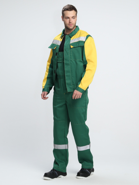 Костюм Роба-2 СОП (тк.Смесовая,210) п/к, зеленый/желтый