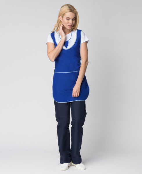 Фартук-сарафан Света-02 (тк.Габардин,160), васильковый