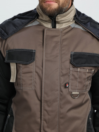 Костюм зимний Вектрон-1 (тк.Смесовая,240) брюки, коричневый/черный/бежевый