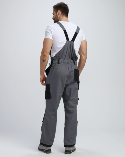 Полукомбинезон Айкор (тк.Смесовая,260), т.серый/черный