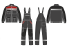 Костюм ProfLineBase-2 (тк.Твил,210) п/к, т.серый/черный/красный