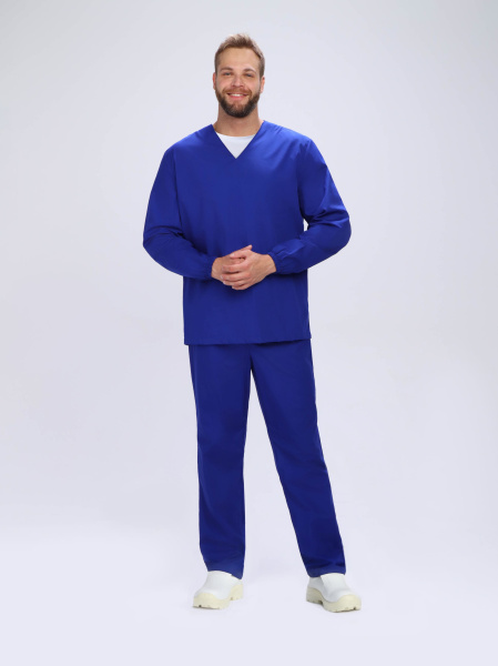 Костюм мужской Хаспфуд-База (тк.ТиСи,120), васильковый