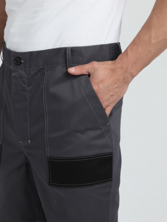 Костюм Вивантек-1 СОП К. (тк.Смесовая МВО,240) брюки, т.серый/черный/св.серый