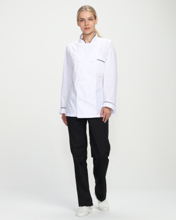 Костюм женский повара Гурман (тк.ТиСи), белый/черный