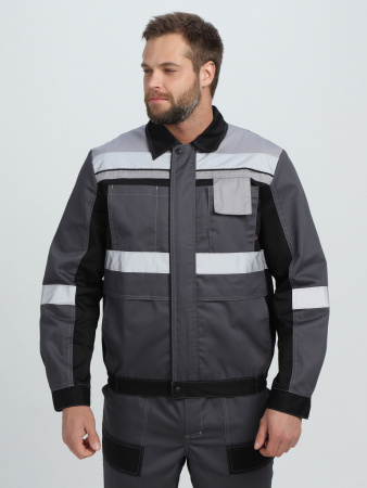 Костюм Вивантек-1 СОП К. (тк.Смесовая МВО,240) брюки, т.серый/черный/св.серый