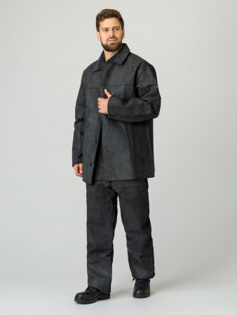 Костюм сварщика цельноспилковый 2 кл.защиты(Спилок 0,9-1,2), черный