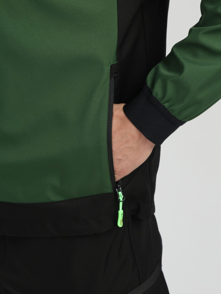 Куртка ProfLineLeader (тк.Софтшел), хаки/черный