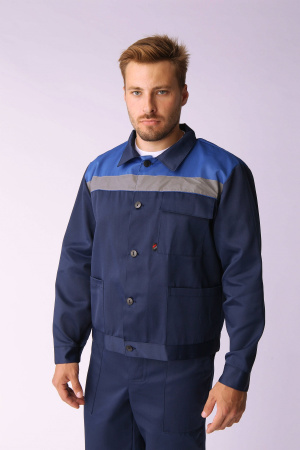 Костюм Квайл-2 СОП (тк.Смесовая,210) п/к, т.синий/васильковый