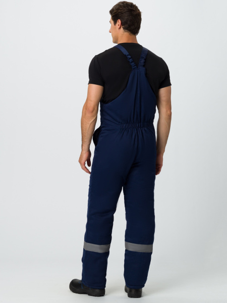 Костюм зимний на пуговицах Квайл-2 СОП (тк.Смесовая,210) п/к, т.синий/оранжевый