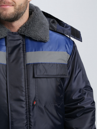 Куртка зимняя для бригадира (тк.Оксфорд), т.синий/васильковый