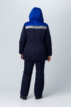 Куртка зимняя женская Кнейд СОП (тк.Смесовая,210), т.синий/васильковый