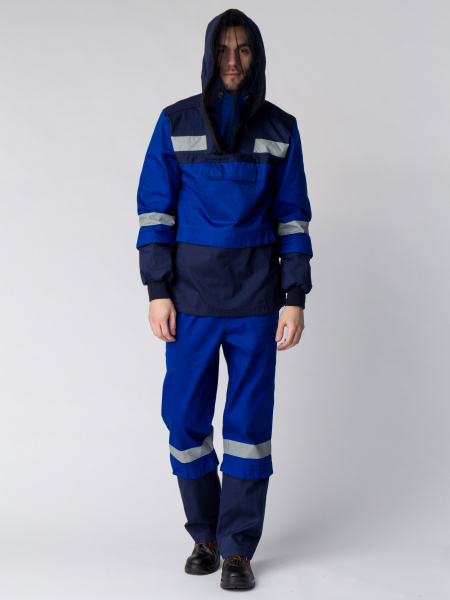 Костюм Антигнус-1 СОП (тк.Саржа,220) брюки, т.синий/васильковый