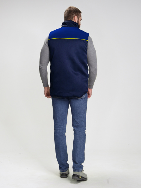 Жилет утепленный Флофт (тк.Смесовая,210), т.синий/васильковый