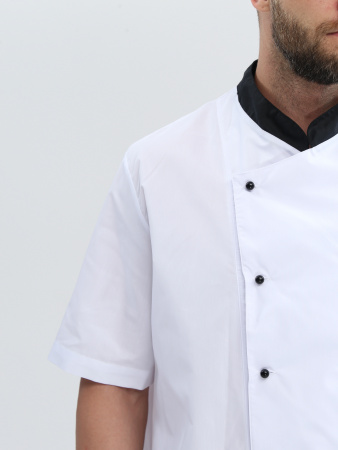 Костюм повара Виктор (тк.Смесовая,120), черный/белый