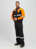 Костюм Вивантек-1 СОП К. (тк.Смесовая МВО,240) брюки, черный/оранжевый