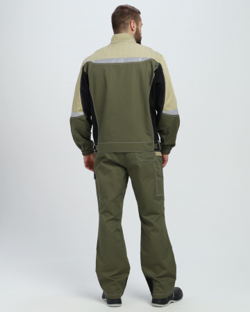 Костюм Вектрон-2 (тк.Смесовая МВО,240) п/к, хаки/черный/бежевый