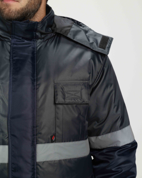 Костюм зимний Мегрес-2 СОП (тк.OxLine,90) п/к, т.серый/т.синий