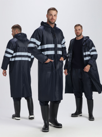 Плащ влагозащитный ProfLineSpecialist СОП (ПВХ,210), т.синий